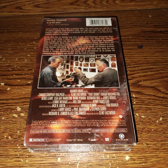 True Crime (VHS, 2000, unopened / new with watermark) Clint Eastwood Collection - Picture 2 of 6